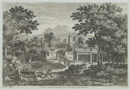 F. AVELINE (*1718), según KÜSEL (*1650), «Paisaje 