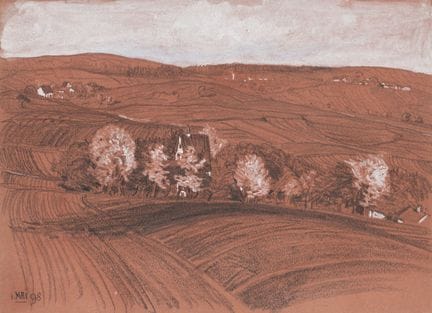 A. KAPFHAMMER (*1867), Una escena rural en Baviera