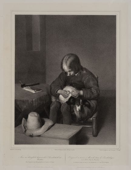V. LENG (XIX secolo) da TERBURG (*1608), Ragazzo c