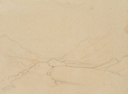 E. BRETENIÈRES (*1804), Veduta dal castello di Val