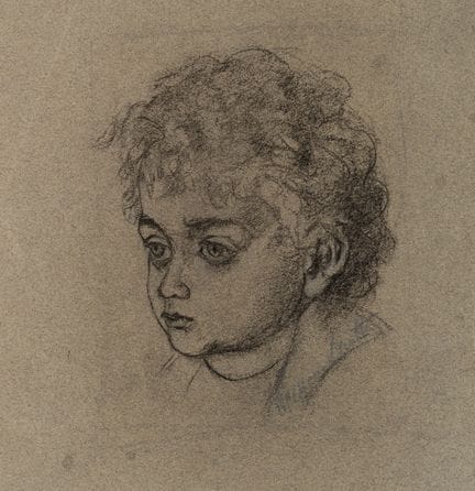 Anonimo (XIX secolo), Ritratto di un bambino dagli