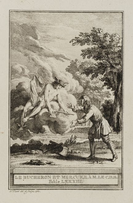 J. PUNT (1711-1779), The Woodcutter and Mercury,  