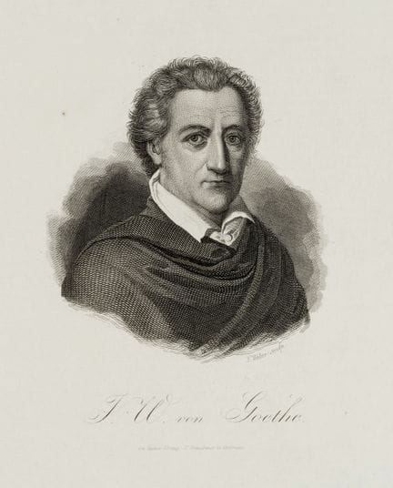 F. WEBER (1813-1882), Ritratto di J. W. von Goethe