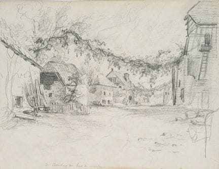 Sconosciuto (XIX), Villaggio francese, Matita
 Sco