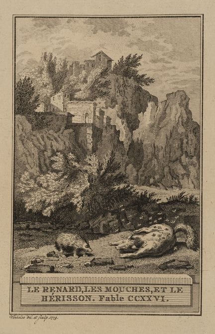 R. VINKELES (1741-1816), Fox, flies and hedgehogs,