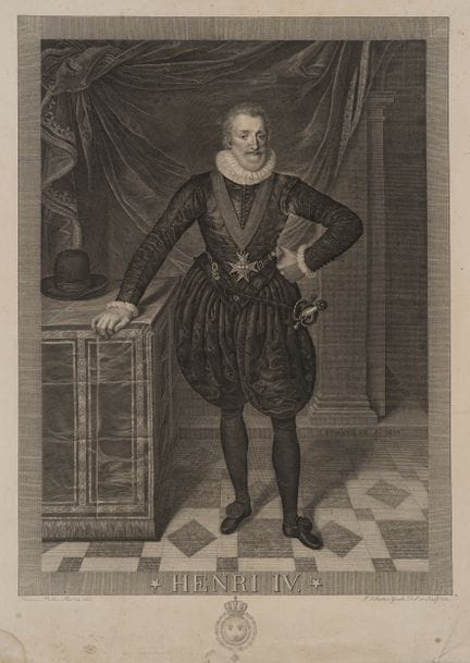 F. GOULU (*1796) dopo POURBUS (*1570), Enrico IV, 