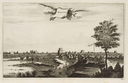 Según HOLLAR (*1607), Colonos en Tonglov, Grabado 