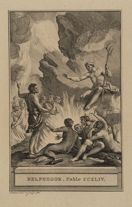 R. VINKELES (1741-1816), Belphegor,  1781, Etching