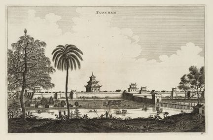 Desconocido (XVII), Vista de Tuncham desde el río.