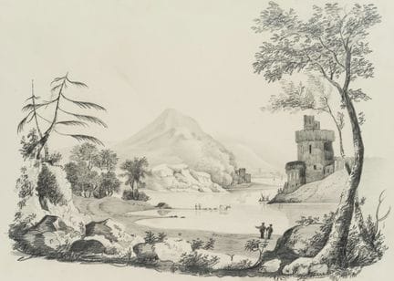 Desconocido (siglo XIX), Un paisaje arcádico, ruin