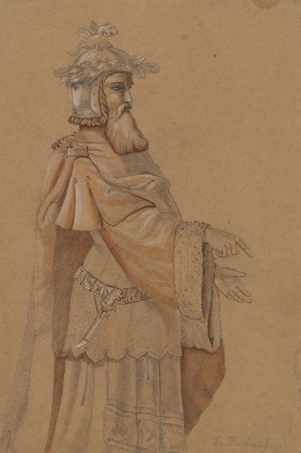 K. WEISSER (1823-1879), Federico I Barbarroja, Láp