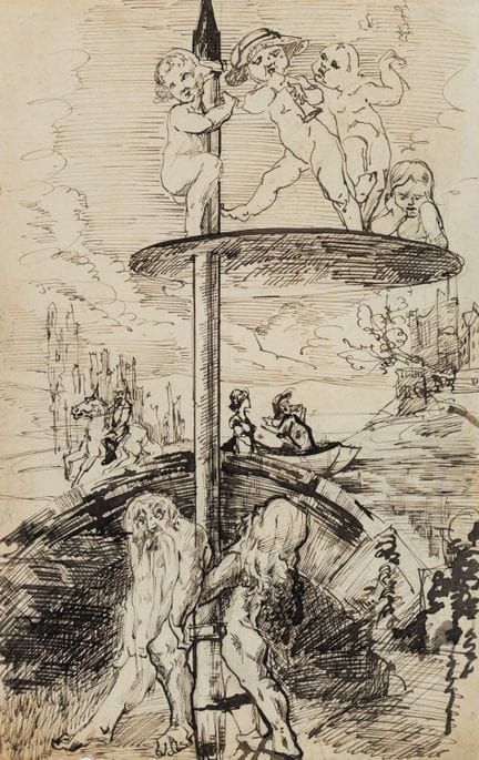 Desconocido (s. XIX), Niños, caballeros y enanos d