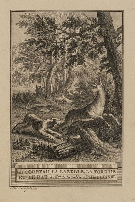 R. VINKELES (1741-1816), A gazelle and a dog in th