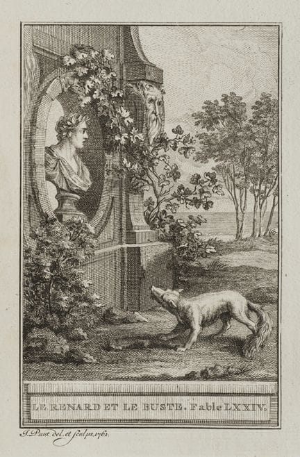 J. PUNT (1711-1779), The Fox and the Bust,  1761, 