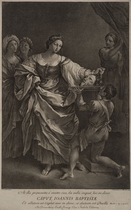 J. FREY (*1681) after RENI (*1575), Salome with th