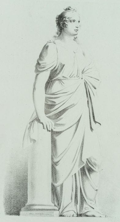 Anonimo (XIX secolo), Donna in abito in stile anti