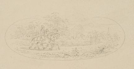 Sconosciuto (XIX), Gentiluomo a cavallo, 1830 circ