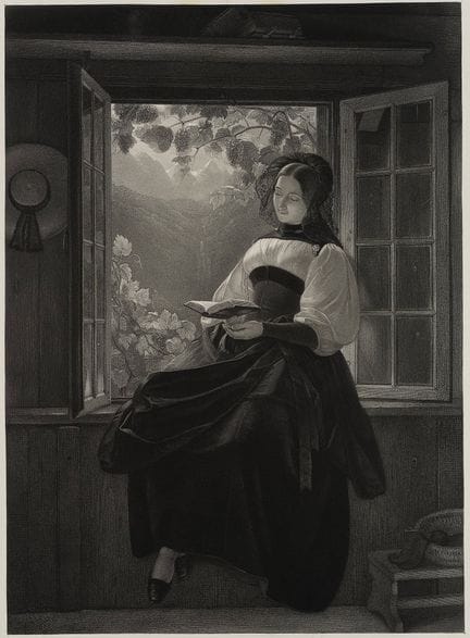 C. PREISEL (*1818) da SCHÖN (*1810), Una ragazza d