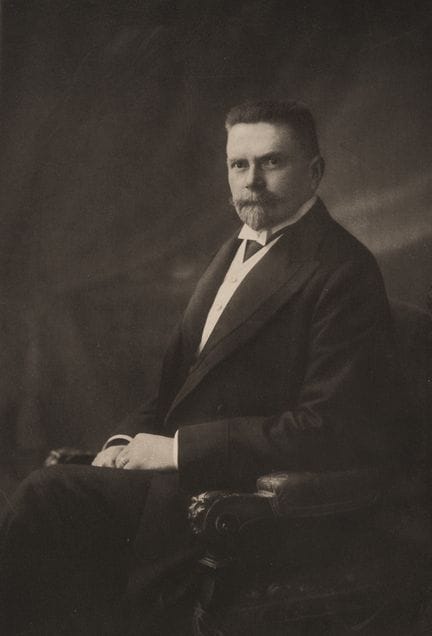 J. LANGHANS (XX), Ritratto di Karel Kramář, fotoin