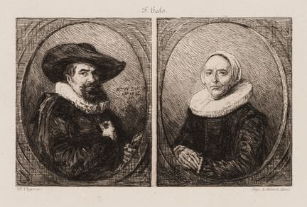 W. UNGER (*1837) after HALS (*1582), Double portra