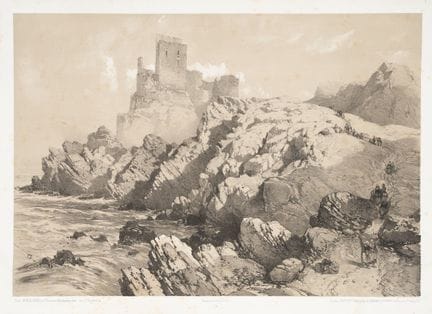 Anonimo (XIX secolo), Rovine di un castello sulla 