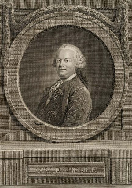 J. BAUSE (*1738) tras GRAFF (*1736), Retrato de Go