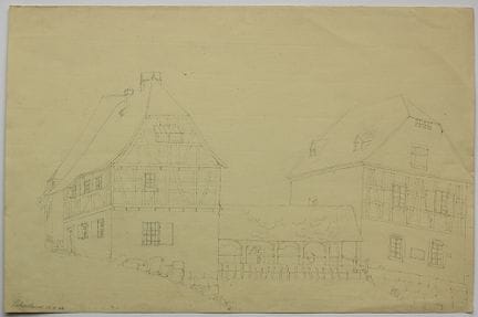 F. LUDWIG (*1828), Casas con entramado de madera d