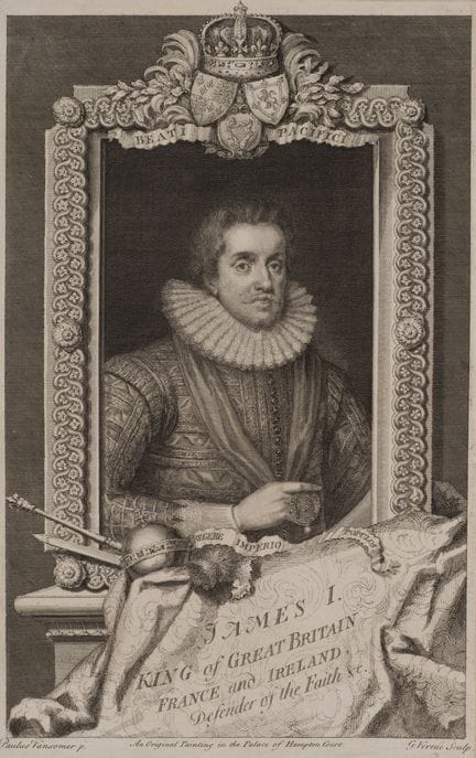 G. VERTUE (*1684) after SOMER (*1576), Portrait of