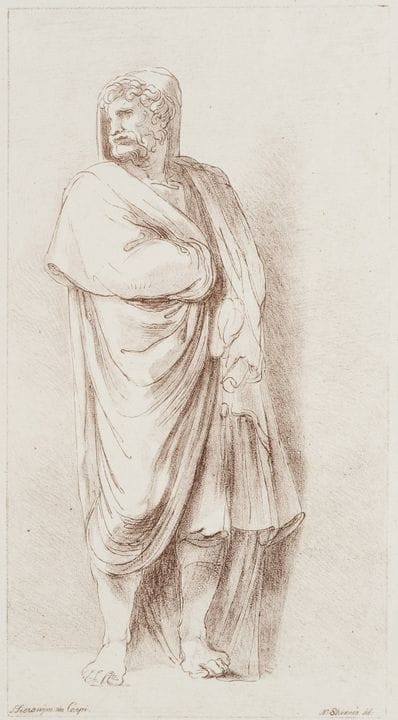 J. STRIXNER (1782-1855), Figura in toga, in stile 
