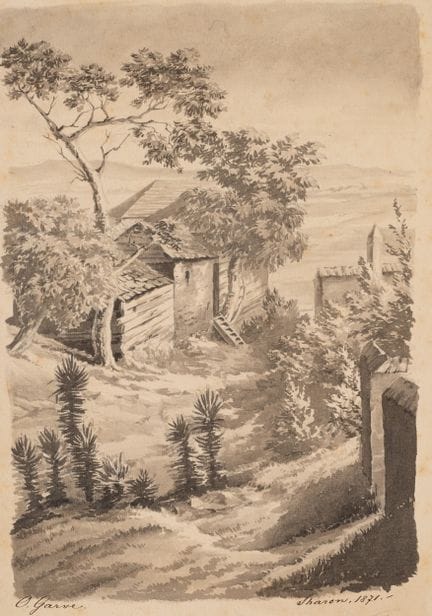 O. GARVE (XIX secolo), Una casetta di campagna imm