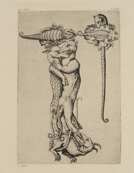 Según el monogramista MEISTER ES (*1450), Alfabeto