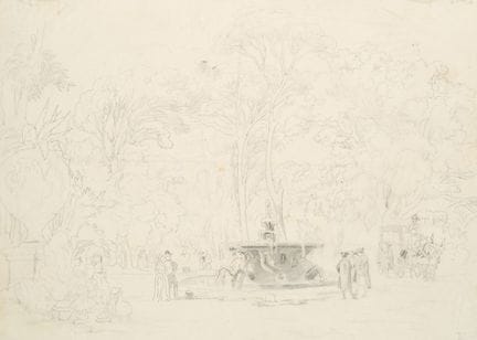 Según KOCH (*1768), «Paisaje de un parque con una 