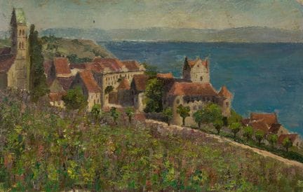O. BURGER (1892-1968), View from the vineyards aft