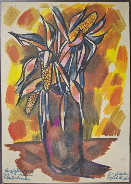 Unknown (20th), Still Life with Corn Cob,  1970, C