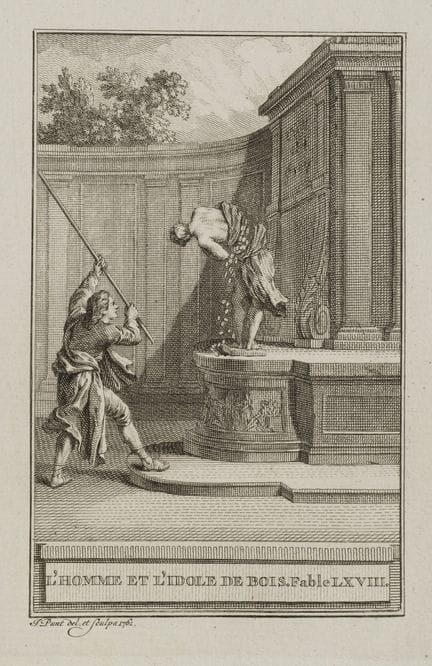 J. PUNT (1711-1779), The Man and the Wooden Idol, 