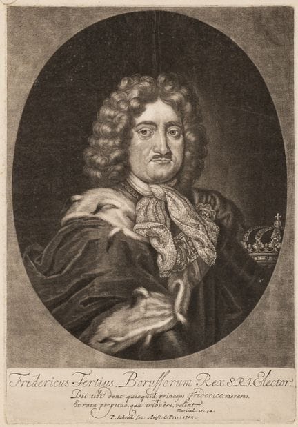 P. SCHENK (1653-1713), Portrait of Frederick I, Ki