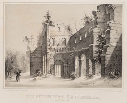 C. HEYN (1834-1906), Le rovine dell’Abbazia di Pau