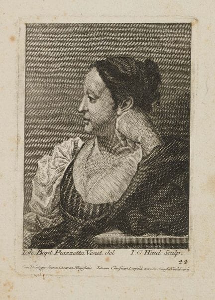 J. HAID (*1704), según PIAZZETTA (*1682), Retrato 