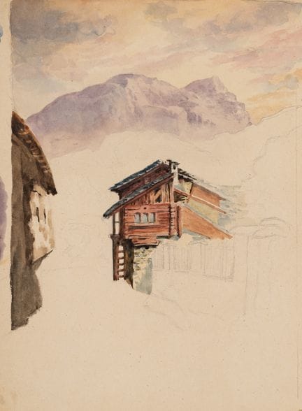 Anonimo (XIX secolo), Un villaggio in Tirolo, Acqu