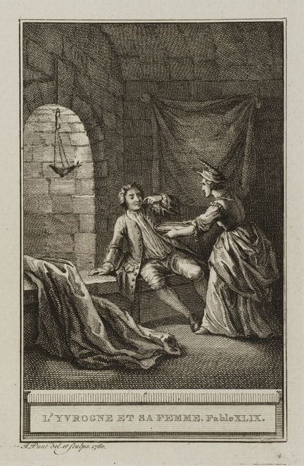 J. PUNT (1711-1779), The Drinker and His Wife,  17