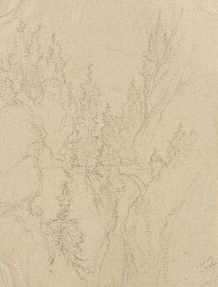 E. BRETENIÈRES (*1804), Gola presso Splügen, Grigi