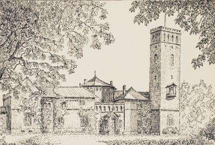 Sconosciuto (XX), Veduta di un complesso di castel