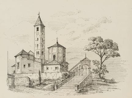 Anonimo (XIX secolo), Una chiesa monastica isolata