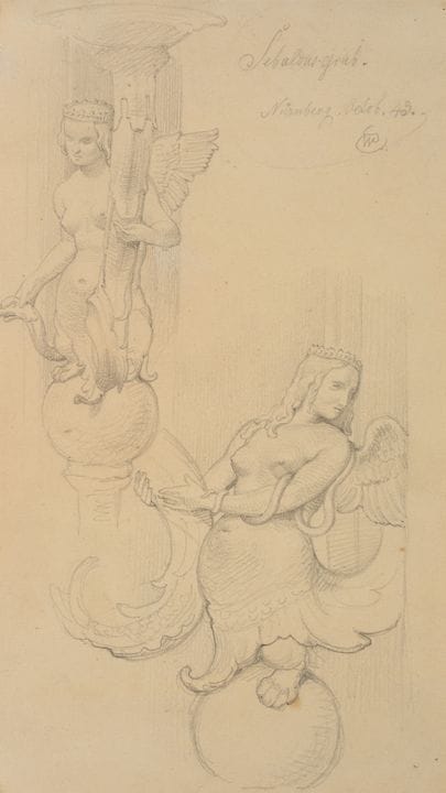 W. CAMPHAUSEN (*1818), La tomba di Sebaldus. Donna