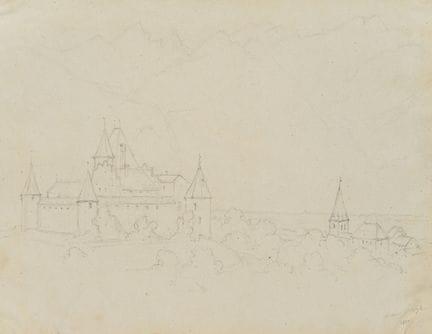 E. BRETENIÈRES (*1804), Castello di Aigle nel cant