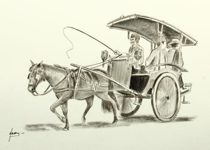Sconosciuto (XX), Carro asiatico trainato da caval