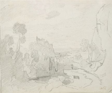 Anonimo (XIX secolo), Paesaggio naturale ricco di 