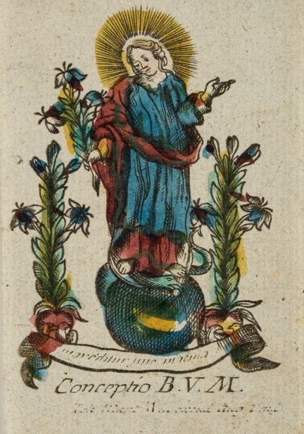 Desconocido (siglo XVIII), imagen votiva, la Inmac