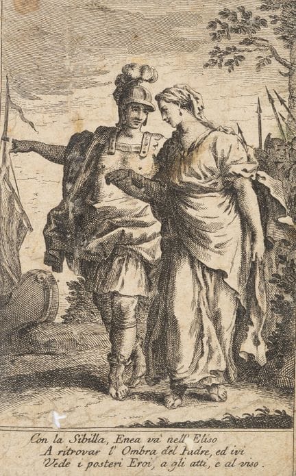 Unknown (18th), Aeneas in armour and a helmet plum