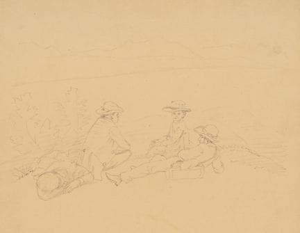 Anonimo (XIX secolo), Escursionisti in pausa, Mati